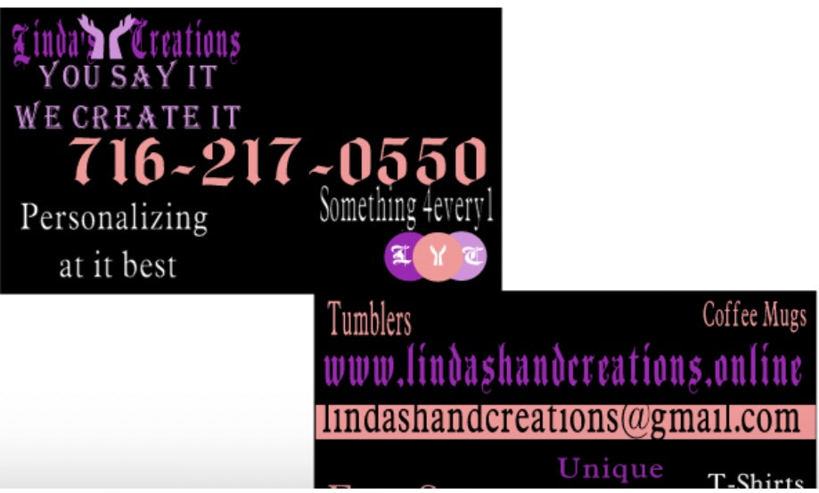 Sublimation Business Cards