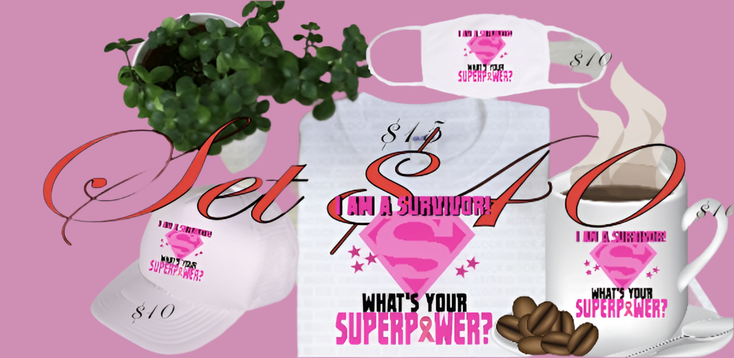 Breast Cancer 4 Piece T-Shirt Set