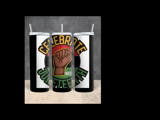 Celebrating Juneteenth Tumbler Design